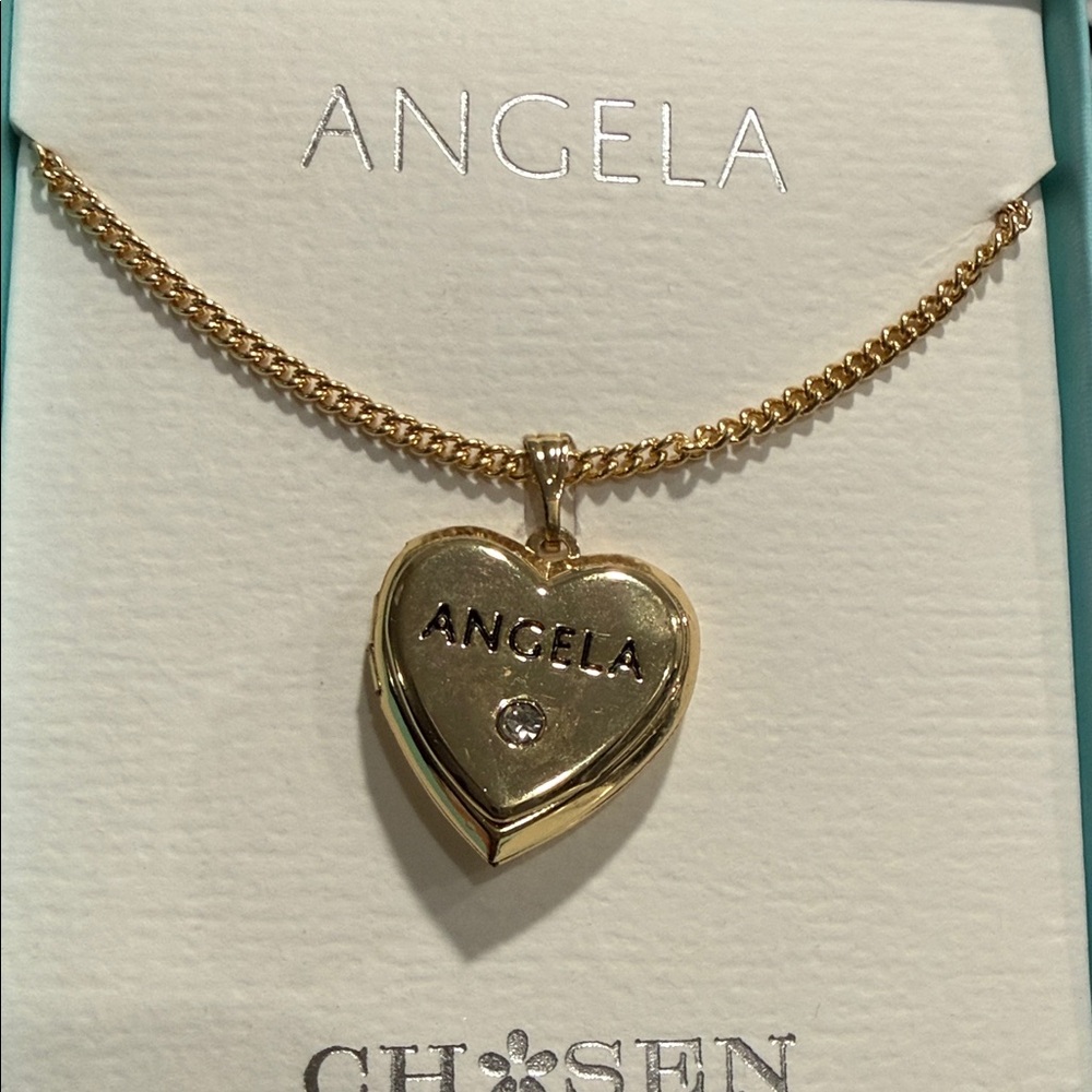 Angela Gold Heart Necklace